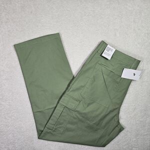 Nike Club Mens 38x34 Standard Fit Oil Green Cargo Pants FZ5765-386 Stretch